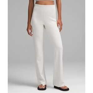 lululemon Ribbed Softstreme Flared Pants Bone White Cream Size 14 Regular